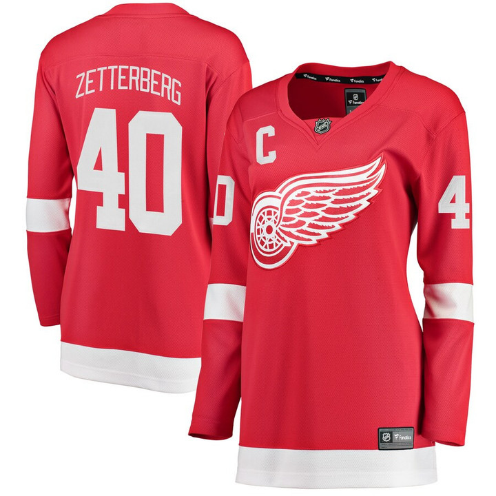 Henrik Zetterberg Detroit Red Wings Fanatics Branded Women's Home Breakaway Player Jersey - Red