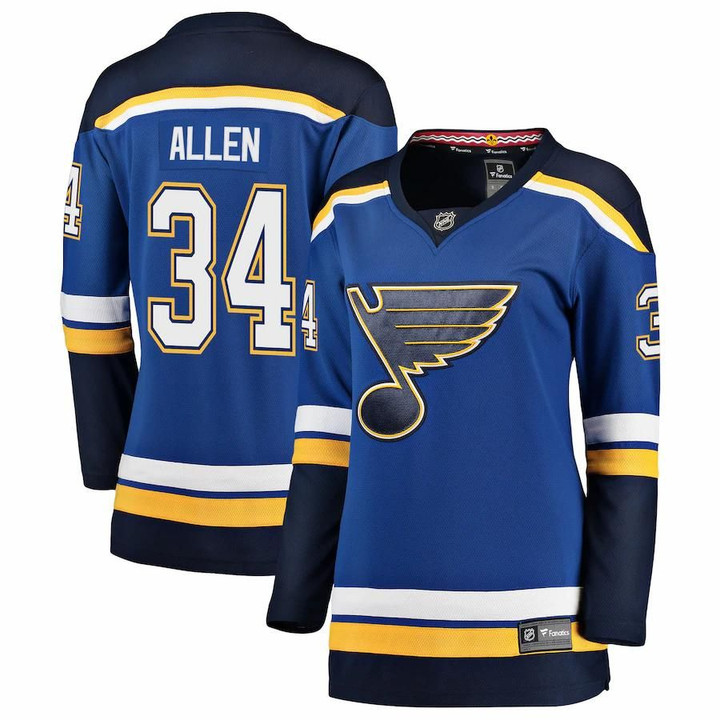 Jake Allen St. Louis Blues Fanatics Branded Women's Breakaway Player Jersey - Blue