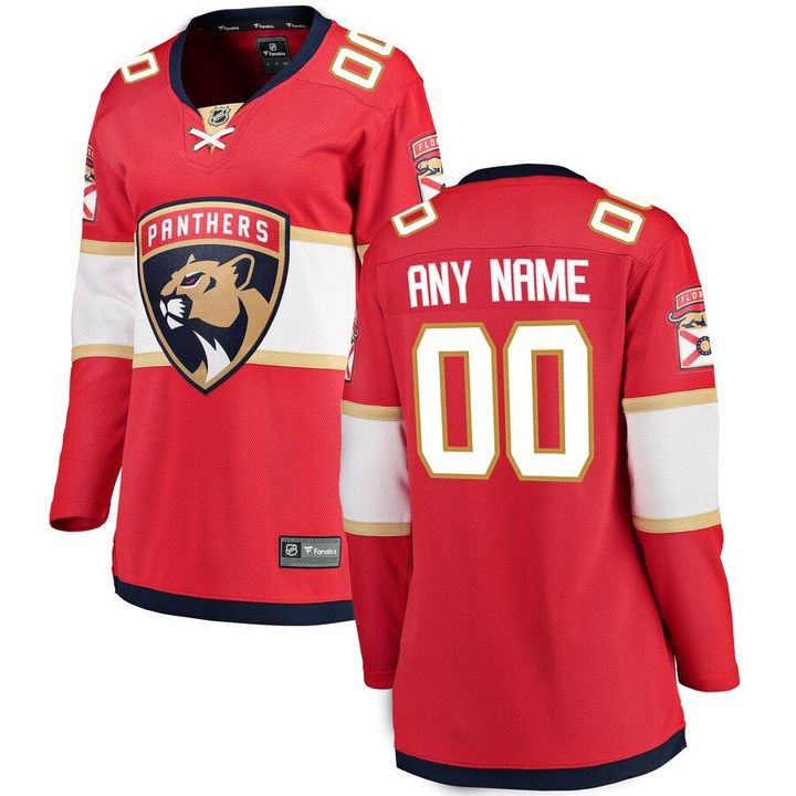 Florida Panthers Fanatics Branded Women's Home Breakaway Custom Jersey - Red