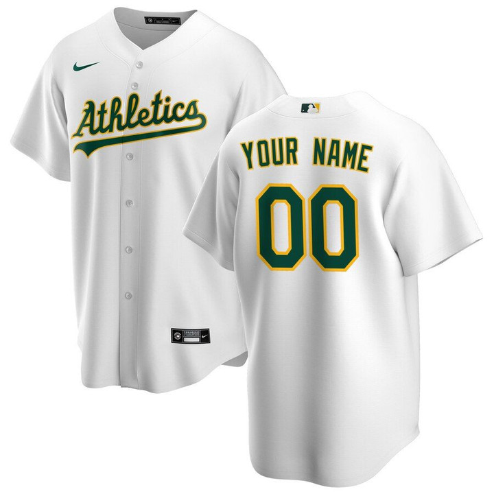 Oakland Athletics Nike Home 2020 Replica Custom Jersey - White