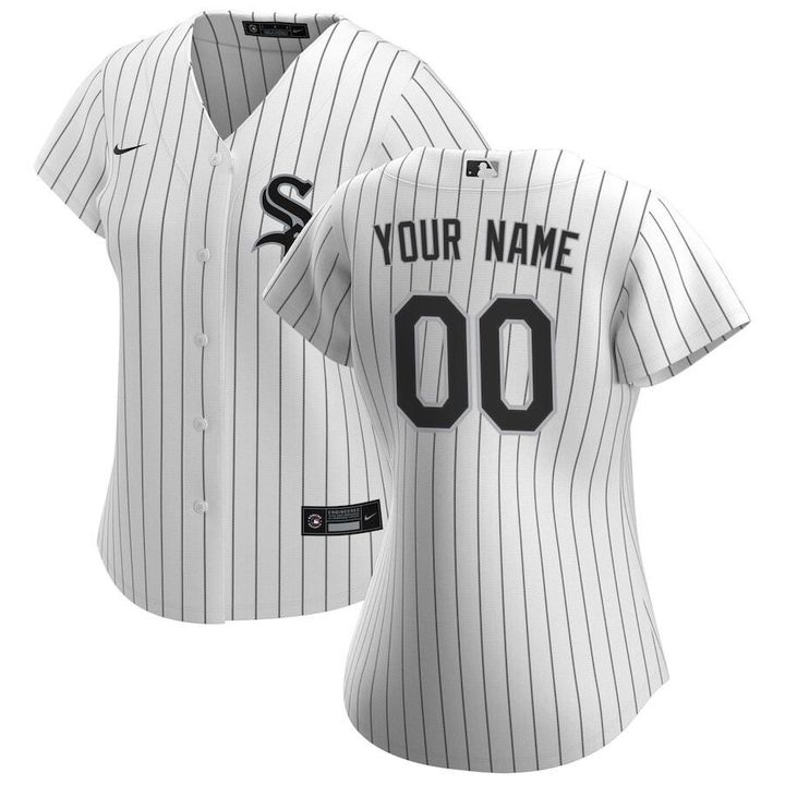 Chicago White Sox Nike Women's 2020 Home Replica Custom Jersey - White/Black