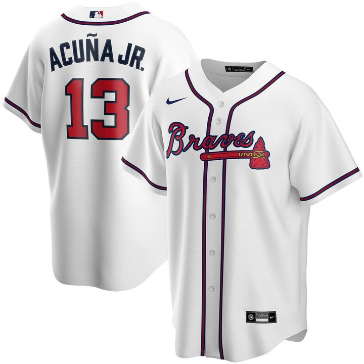Ronald Acuna Jr. Atlanta Braves Nike Home 2020 Player Jersey - White Color