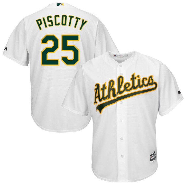 Stephen Piscotty Oakland Athletics Majestic Cool Base Player Replica Jersey - White