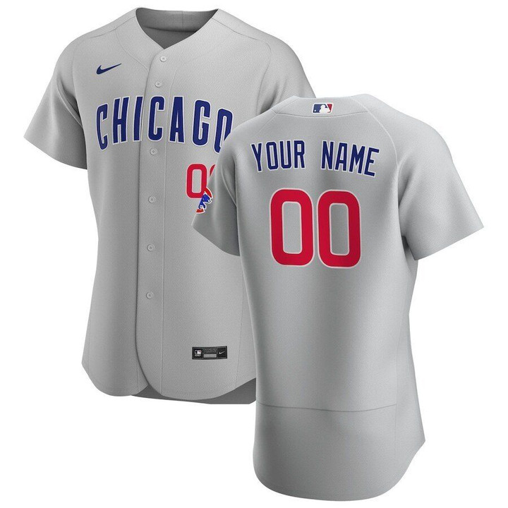 Chicago Cubs Nike 2020 Road Custom Jersey - Gray