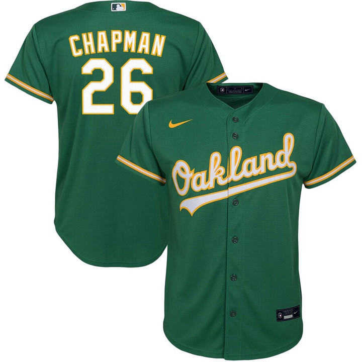 Matt Chapman Oakland Athletics Nike Youth Alternate 2020 Replica Player Jersey - Kelly Green
