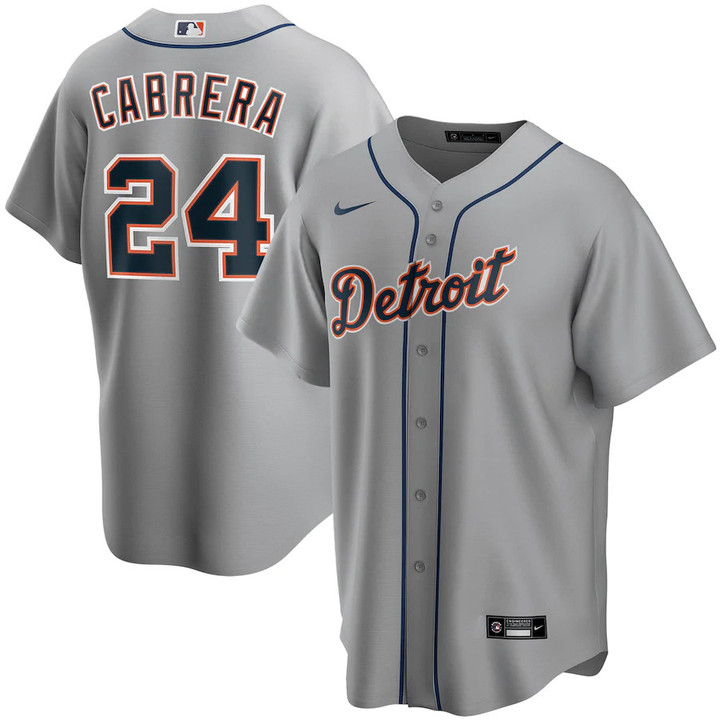 Miguel Cabrera Detroit Tigers Nike Road 2020 Replica Player Jersey - Gray