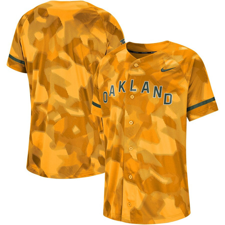 Oakland Athletics Nike Camo Jersey - Gold