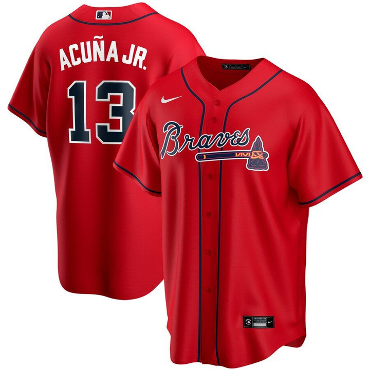Ronald Acuna Jr. Atlanta Braves Nike Alternate 2020 Replica Player Jersey - Red