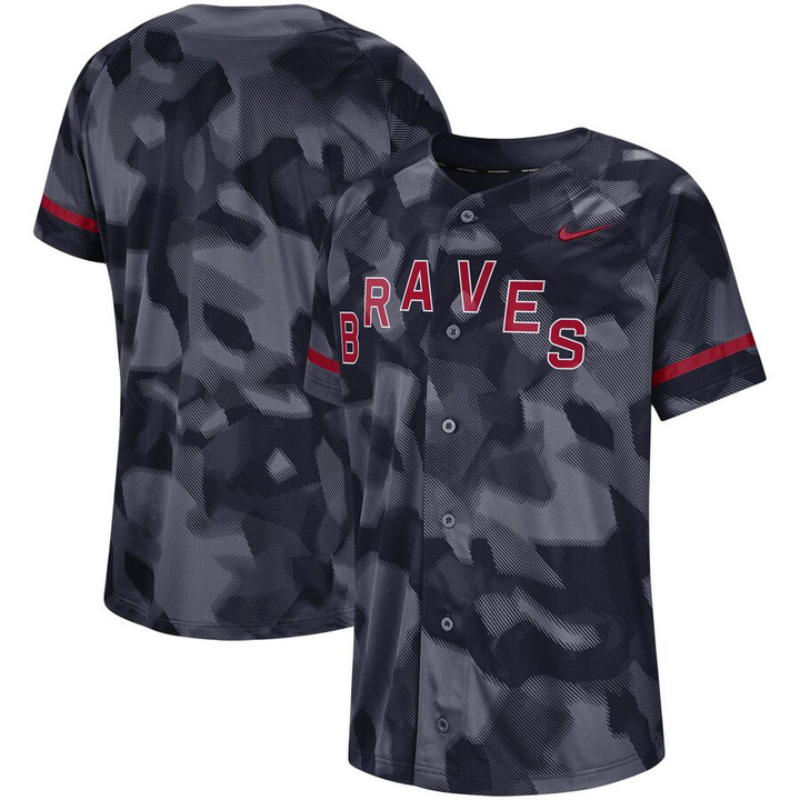 Atlanta Braves Nike Camo Jersey - Navy