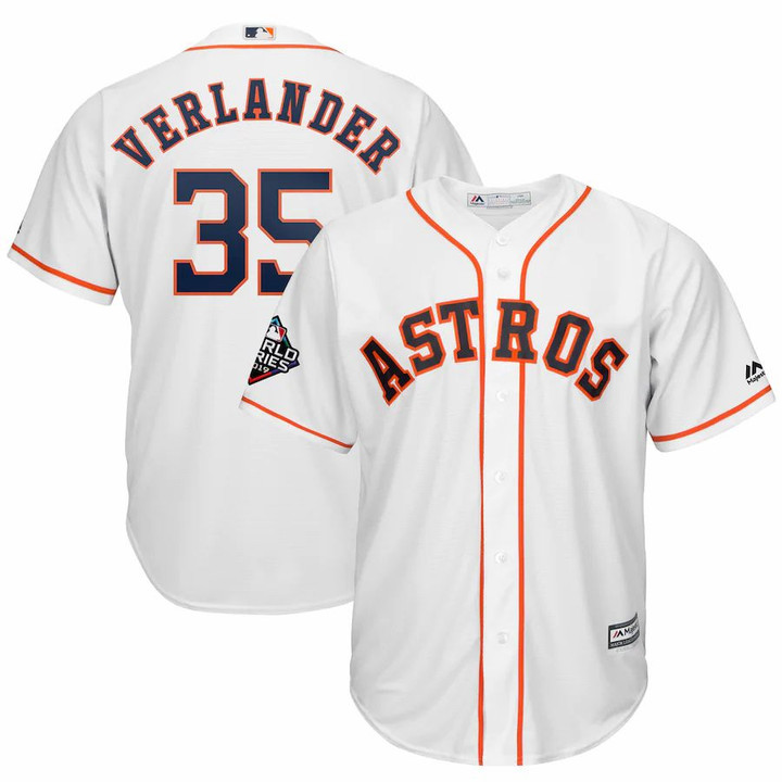 Justin Verlander Houston Astros Majestic 2019 World Series Bound Official Cool Base Player Jersey - White