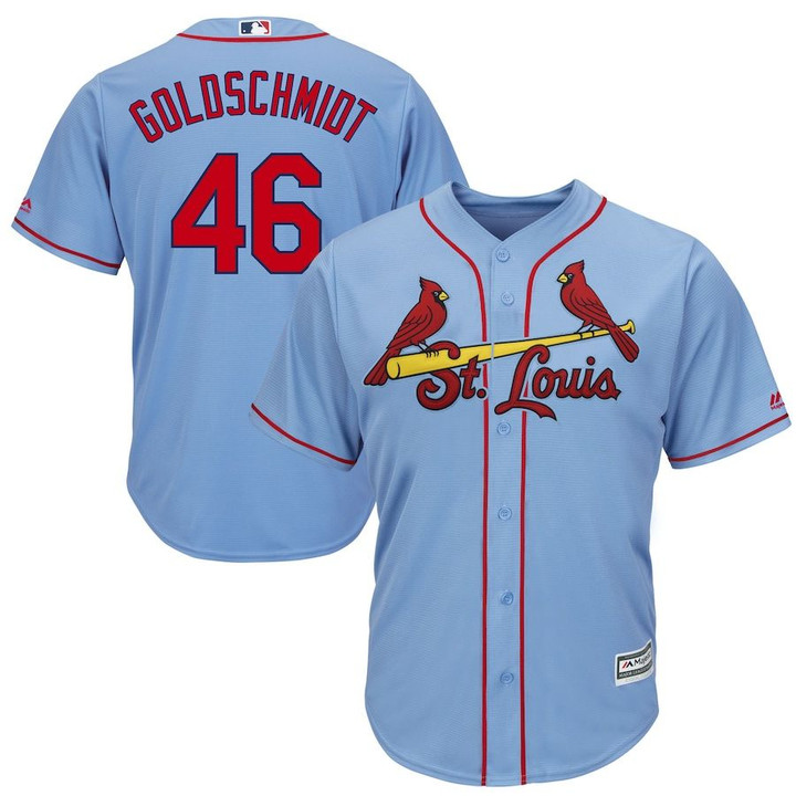 Paul Goldschmidt St. Louis Cardinals Majestic Alternate Official Cool Base Player Jersey - Light Blue