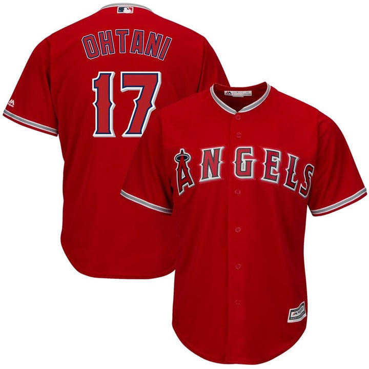 Shohei Ohtani Los Angeles Angels Majestic Big And Tall Alternate Cool Base Player Jersey - Red