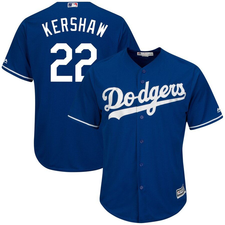Clayton Kershaw Los Angeles Dodgers Majestic Big And Tall Alternate Cool Base Replica Player Jersey - Royal