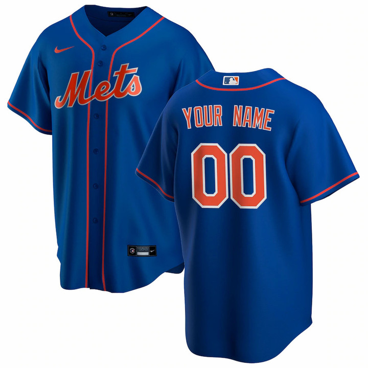 New York Mets Nike Alternate 2020 Replica Custom Jersey - Royal