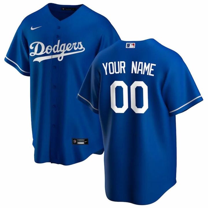 Los Angeles Dodgers Nike Alternate 2020 Replica Custom Jersey - Royal