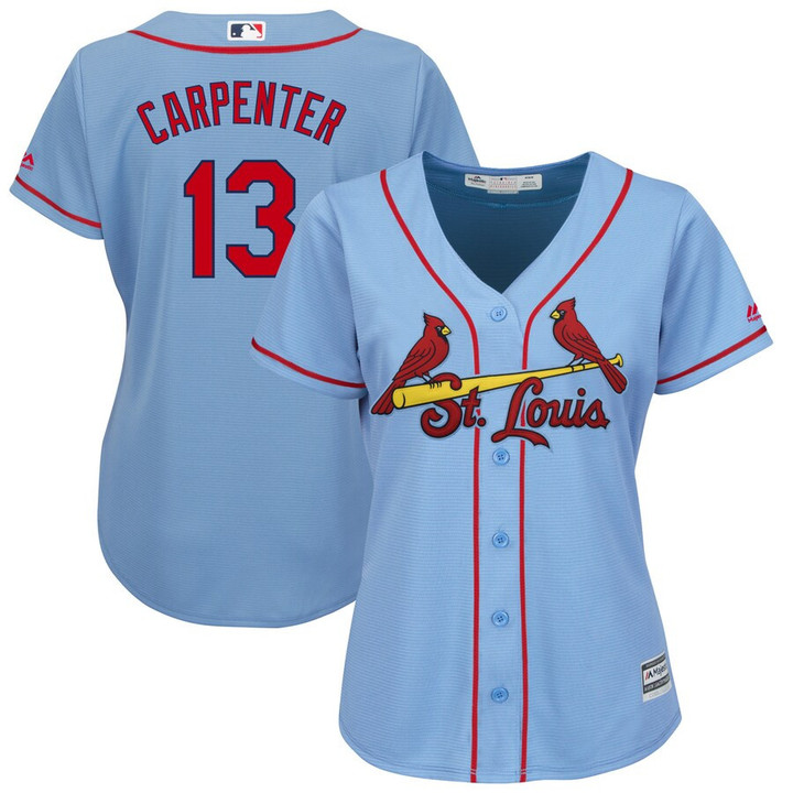 Matt Carpenter St. Louis Cardinals Majestic Women's Alternate Cool Base Player Jersey - Horizon Blue