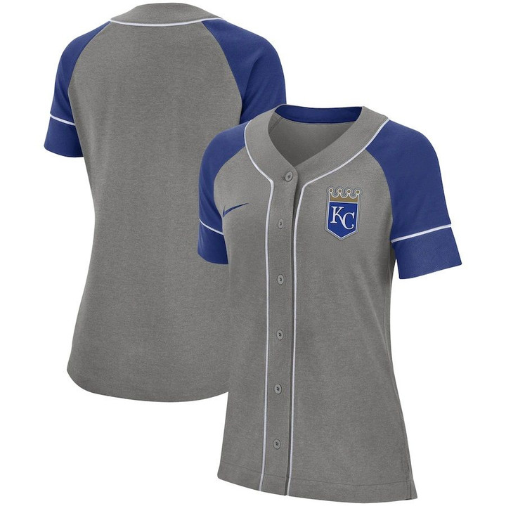 Kansas City Royals Nike Women's Classic Baseball Jersey - Gray