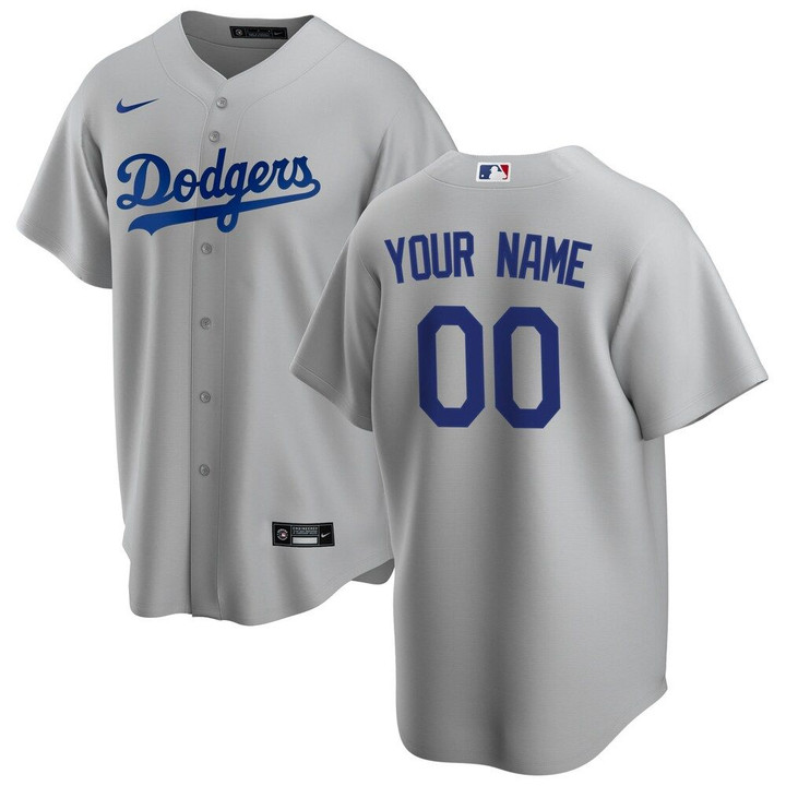 Los Angeles Dodgers Nike Alternate 2020 Custom Jersey - Gray