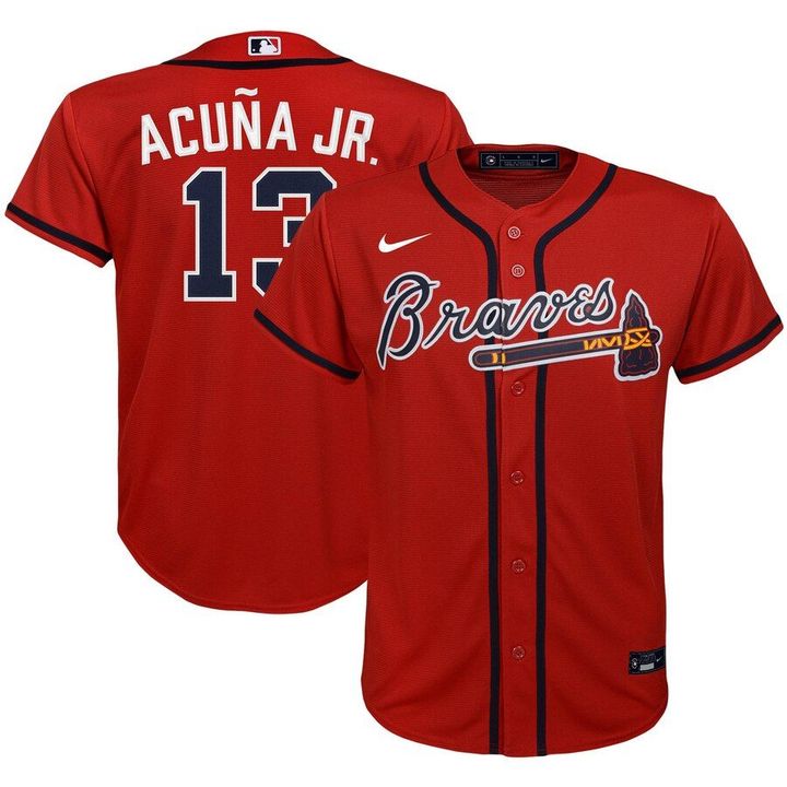 Ronald Acuna Jr. Atlanta Braves Nike Youth Alternate 2020 Replica Player Jersey - Red