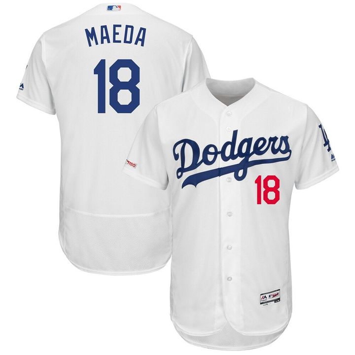 Kenta Maeda Los Angeles Dodgers Majestic Home Flex Base Collection Player Jersey - White