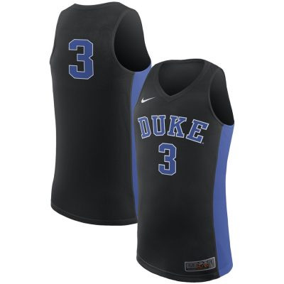#3 Duke Blue Devils Replica Basketball Jersey - Black/Royal 2019