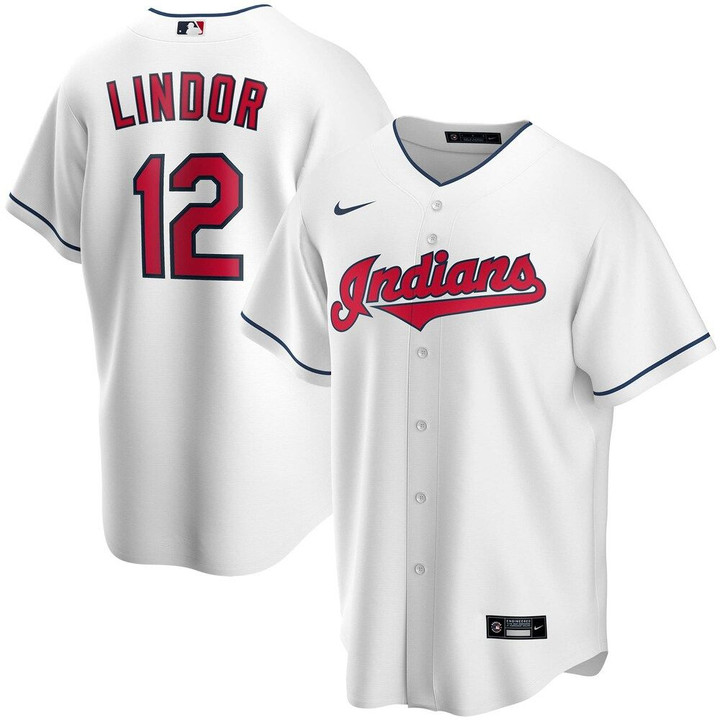 Francisco Lindor Cleveland Indians Nike Home 2020 Player Jersey - White Color