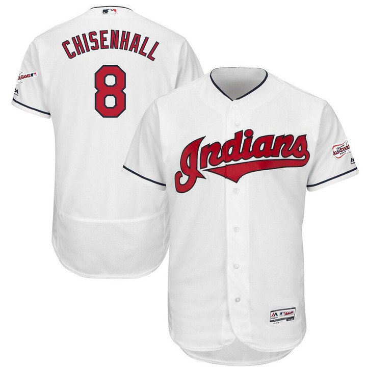 Lonnie Chisenhall Cleveland Indians Majestic Home 2019 All-Star Game Patch Flex Base Player Jersey - White