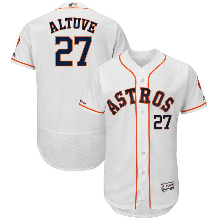 Jose Altuve Houston Astros Majestic Home Flex Base Collection Player Jersey - White