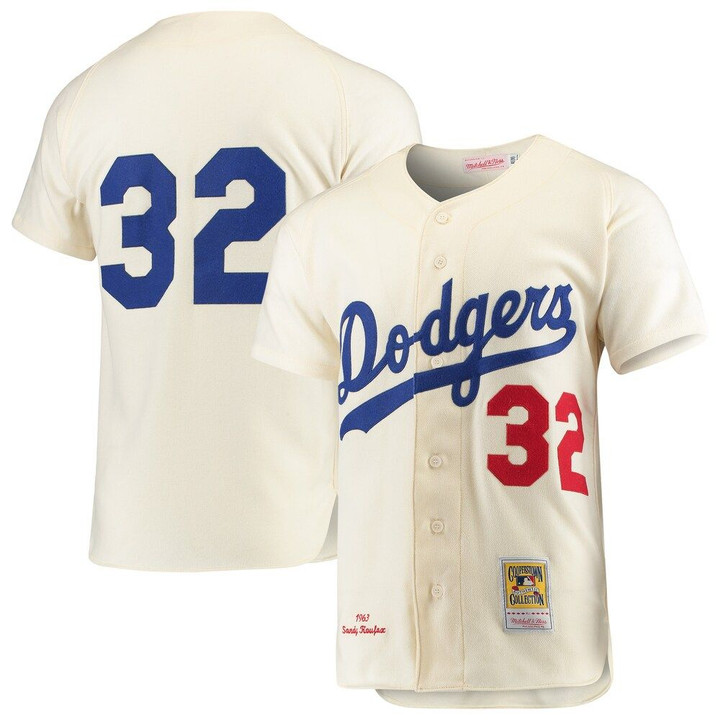 Sandy Koufax Los Angeles Dodgers Mitchell & Ness Cooperstown Collection Jersey - Cream