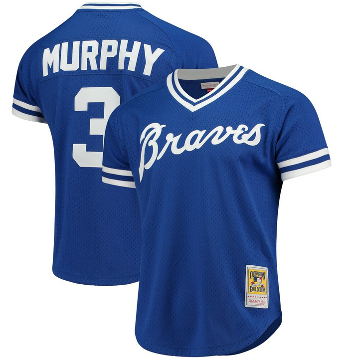 Dale Murphy Atlanta Braves Mitchell & Ness Cooperstown Mesh Batting Practice Jersey - Royal