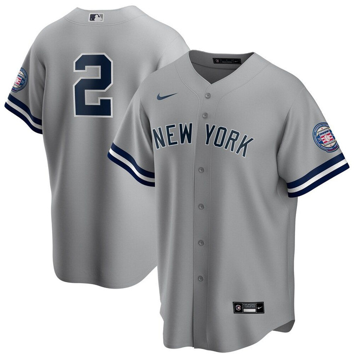 Derek Jeter New York Yankees Nike 2020 Hall of Fame Induction Jersey - Gray