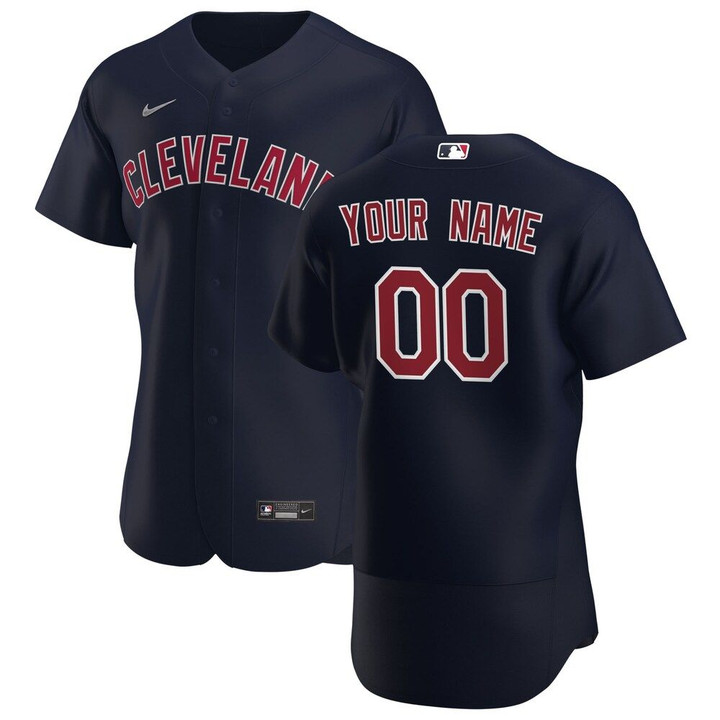 Cleveland Indians Nike 2020 Alternate Custom Jersey - Navy