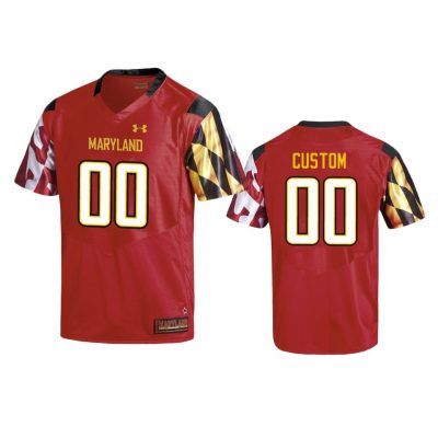 Custom Maryland Terrapins College Football Red Youth Jersey