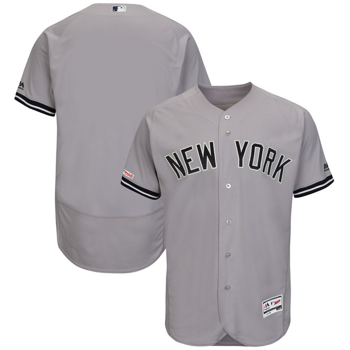 New York Yankees Majestic Road Flex Base Collection Team Jersey - Gray