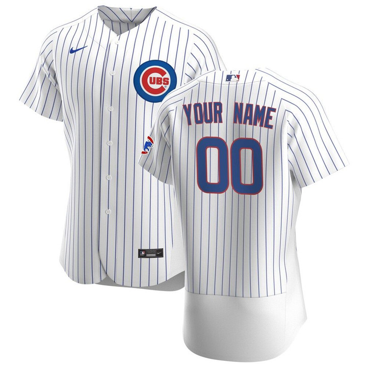 Chicago Cubs Nike 2020 Home Custom Jersey - White/Royal