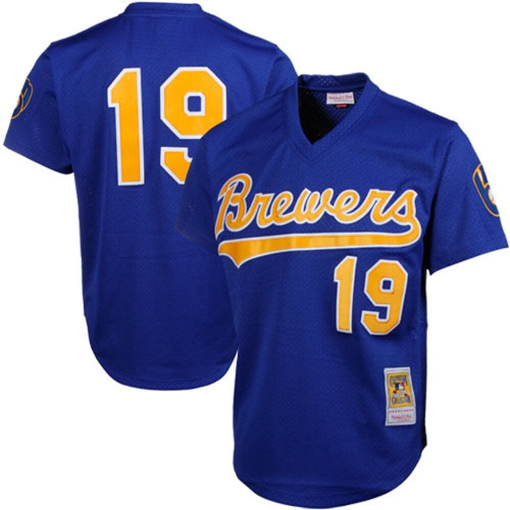 Robin Yount Milwaukee Brewers Mitchell & Ness Cooperstown Mesh Batting Practice Jersey - Royal