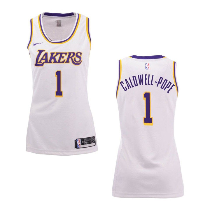 Women's Los Angeles Lakers #1 Kentavious Caldwell-Pope Association Swingman Jersey - White