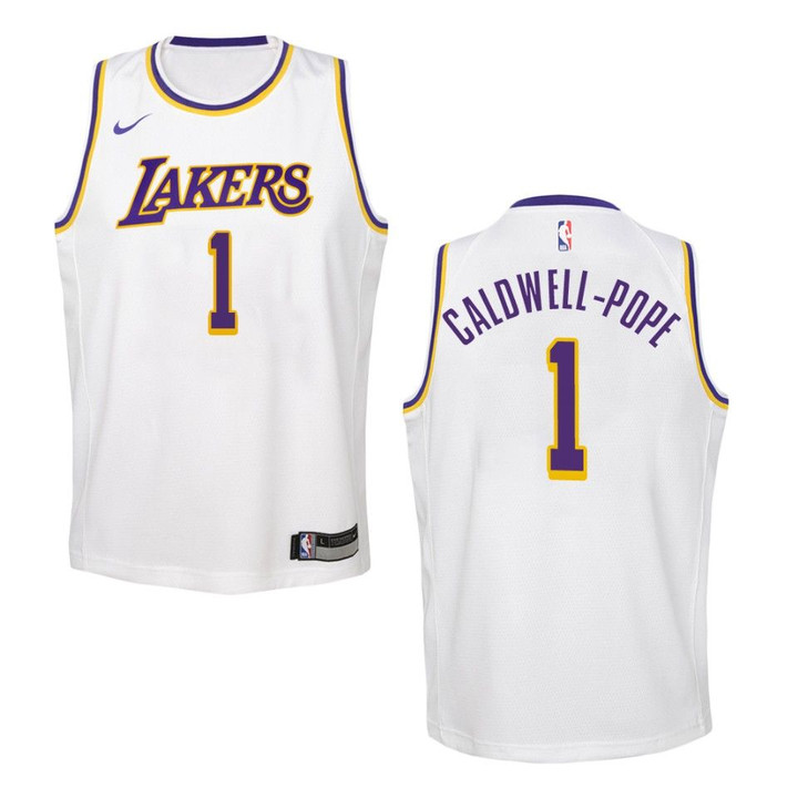 Youth Los Angeles Lakers #1 Kentavious Caldwell-Pope Association Swingman Jersey - White