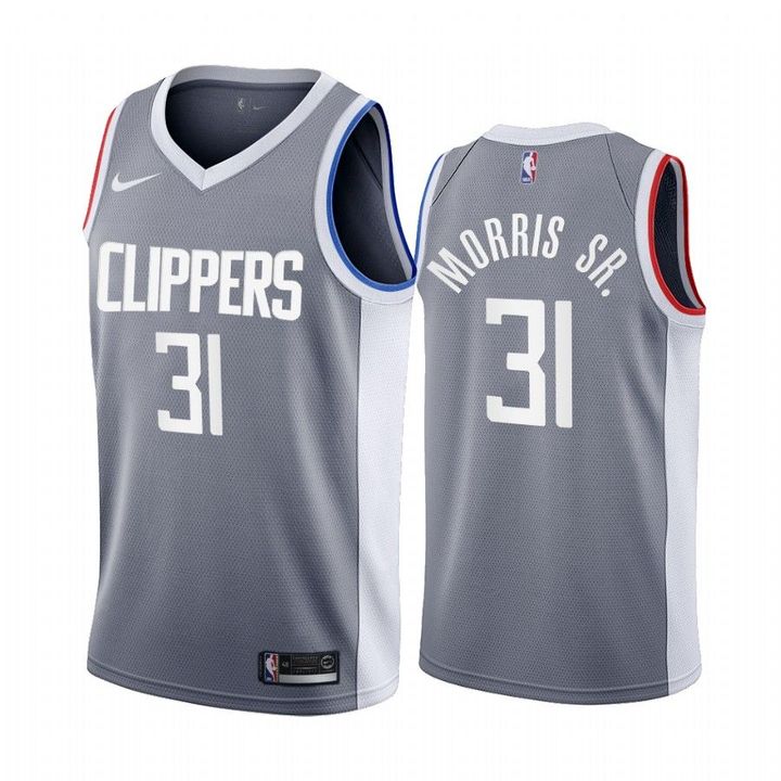 2020-21 LA Clippers Marcus Morris Sr. Earned Edition Gray #31 Jersey