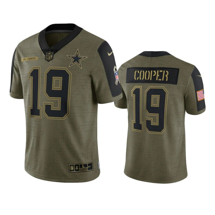 Cowboys Amari Cooper Limited Jersey Olive 2021 Salute To Service
