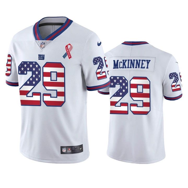 Giants Xavier McKinney 9-11 Commemorative White Jersey Men's