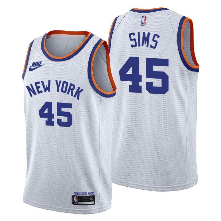 New York Knicks Jericho Sims 75th Anniversary Jersey