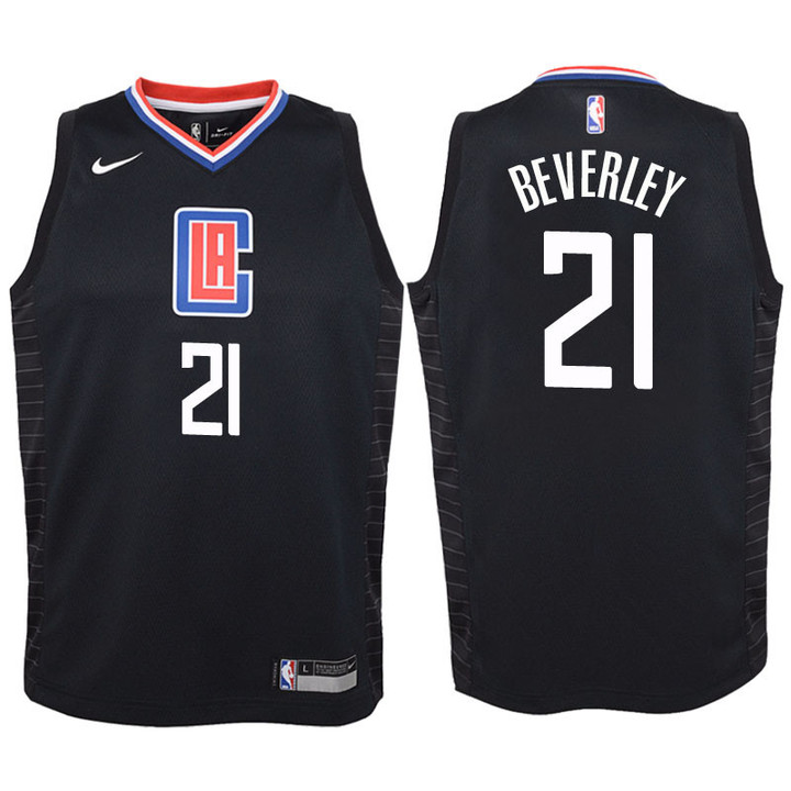 Youth Clippers Patrick Beverley Black Jersey-Statement Edition
