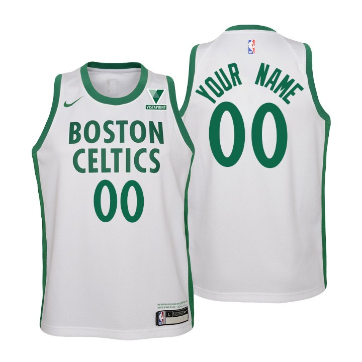2020-21 Celtics City Jersey Custom White Youth