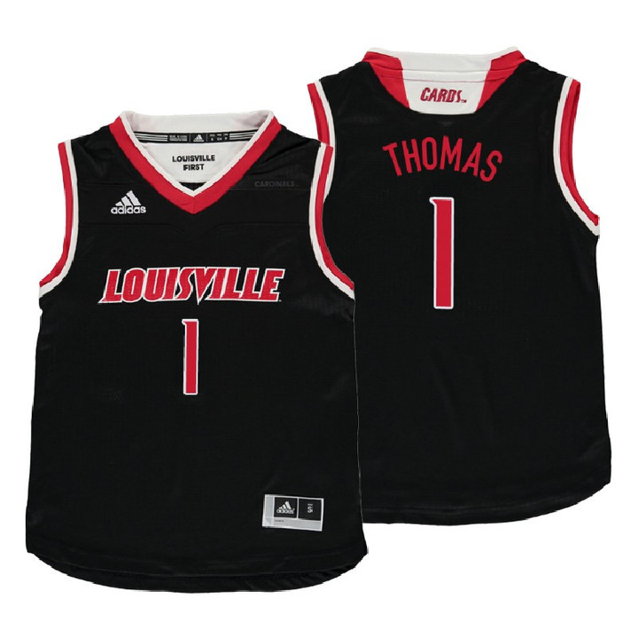 NCAA Louisville Cardinals Lance Thomas Youth Black Jersey