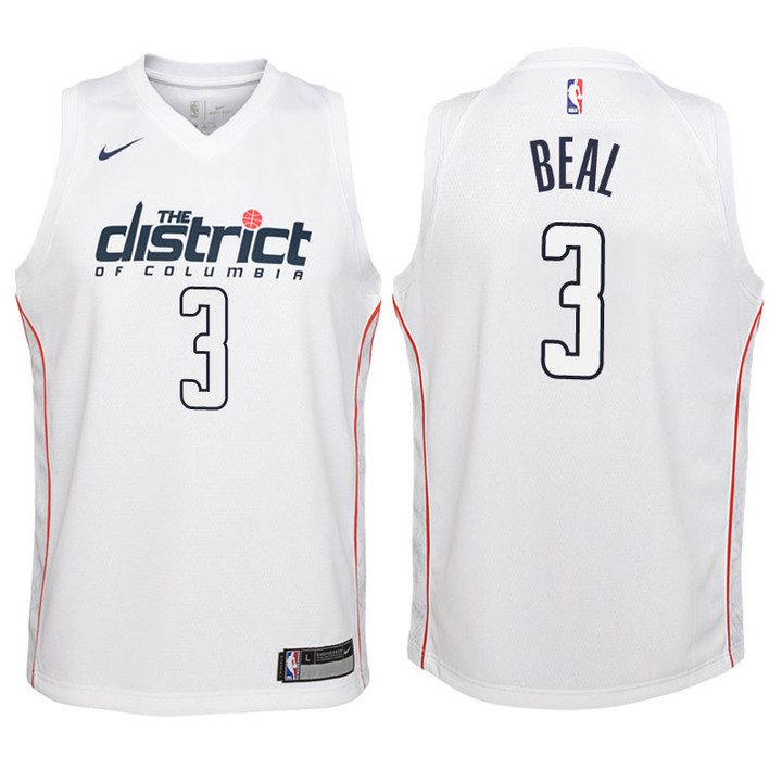 Youth Wizards Bradley Beal White Jersey-City Edition