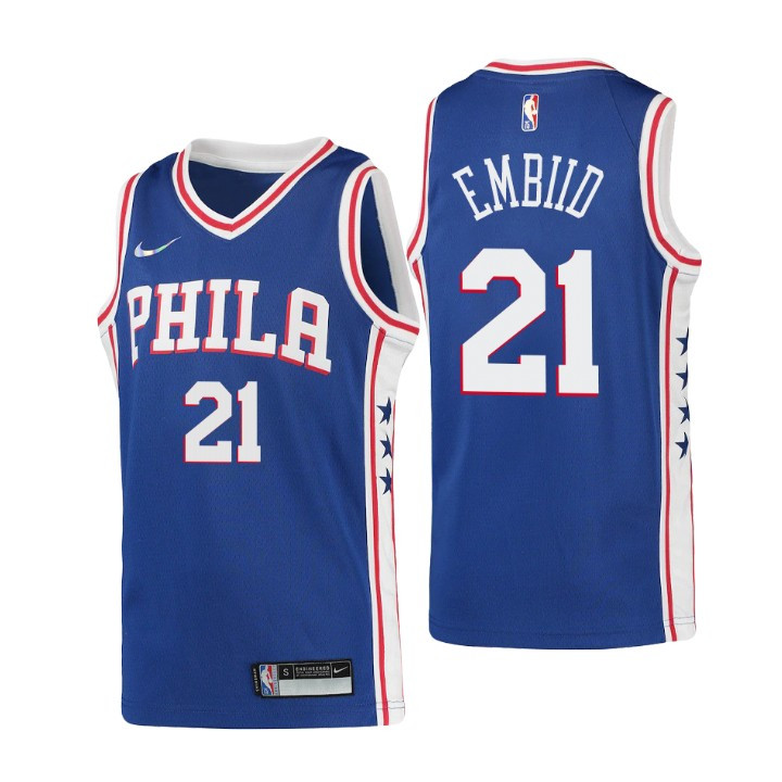76ers Joel Embiid 75th Anniversary Icon Youth Jersey