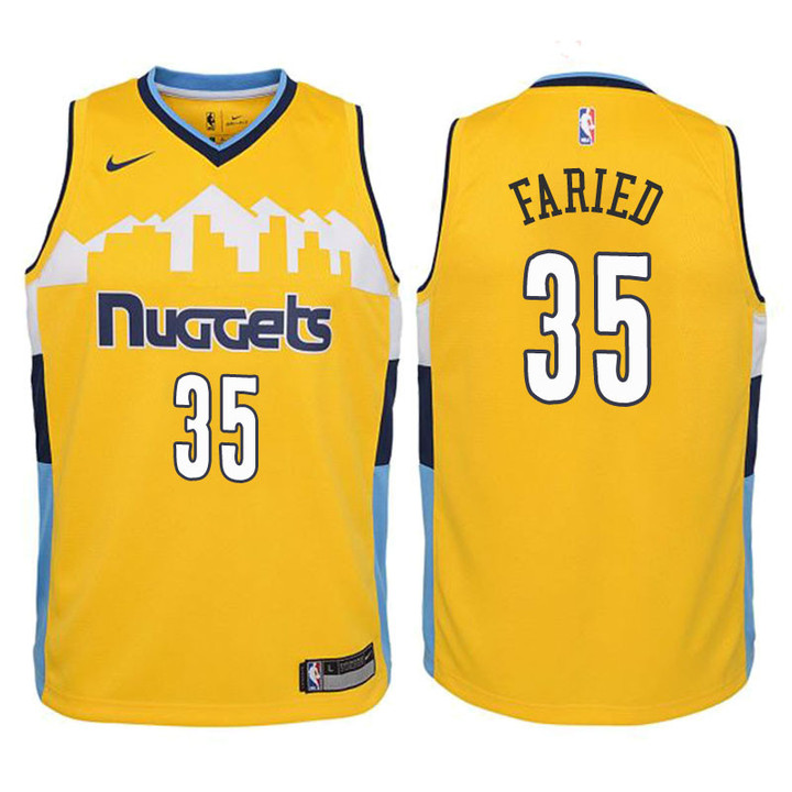 Youth Nuggets Kenneth Faried Gold Jersey - Statement Edition