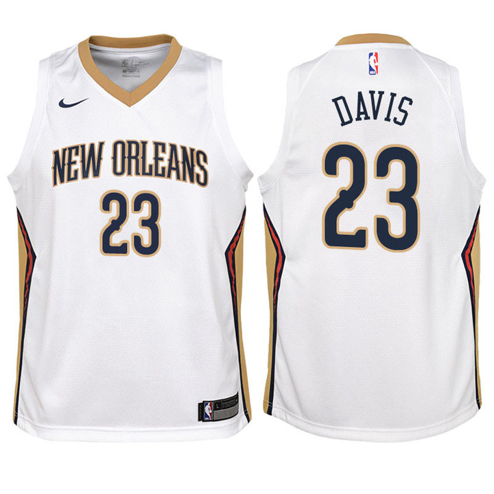 Youth Pelicans Anthony Davis White Jersey - Association Edition