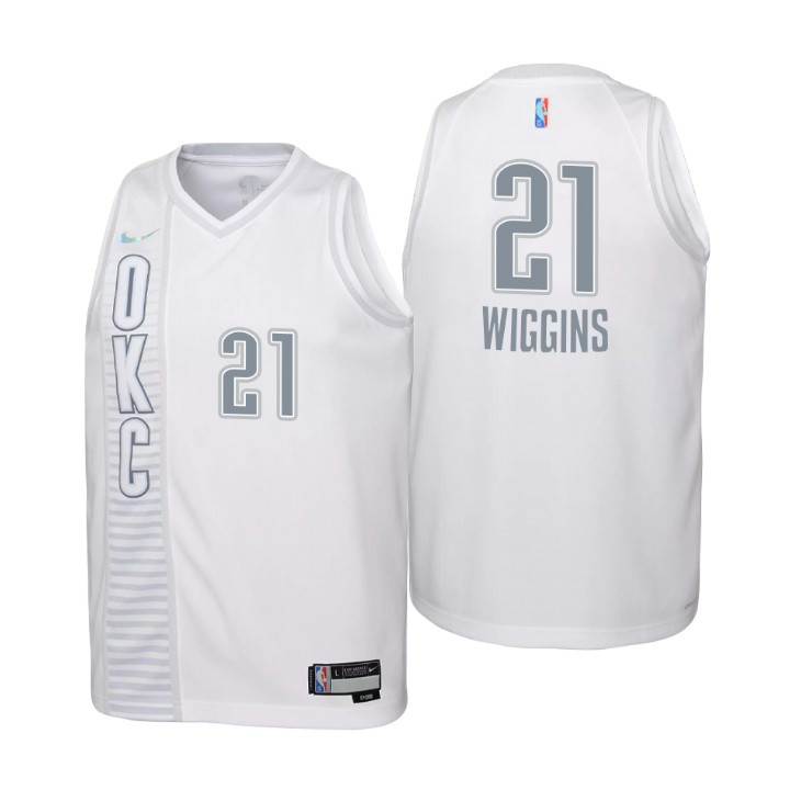 2021-22 Thunder Aaron Wiggins 75th Anniversary City Youth Jersey